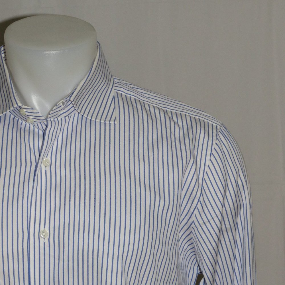 Castangia French Cuff Striped Dress Shirt 16.5